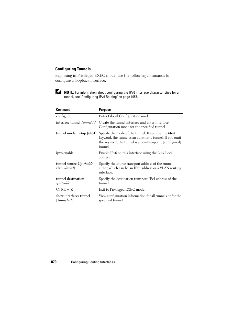 Configuring tunnels | Dell POWEREDGE M1000E User Manual | Page 870 / 1246