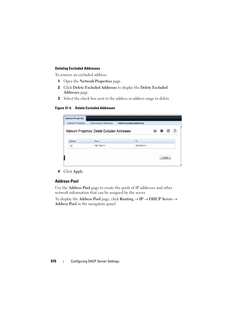 Address pool | Dell POWEREDGE M1000E User Manual | Page 876 / 1246