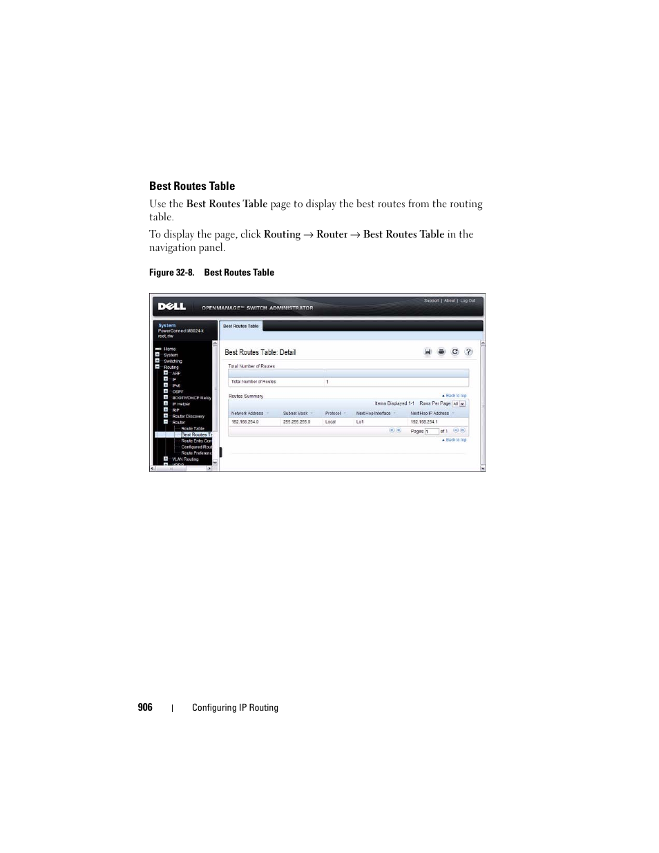 Best routes table | Dell POWEREDGE M1000E User Manual | Page 906 / 1246