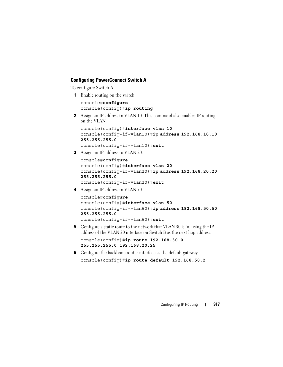 Configuring powerconnect switch a | Dell POWEREDGE M1000E User Manual | Page 917 / 1246