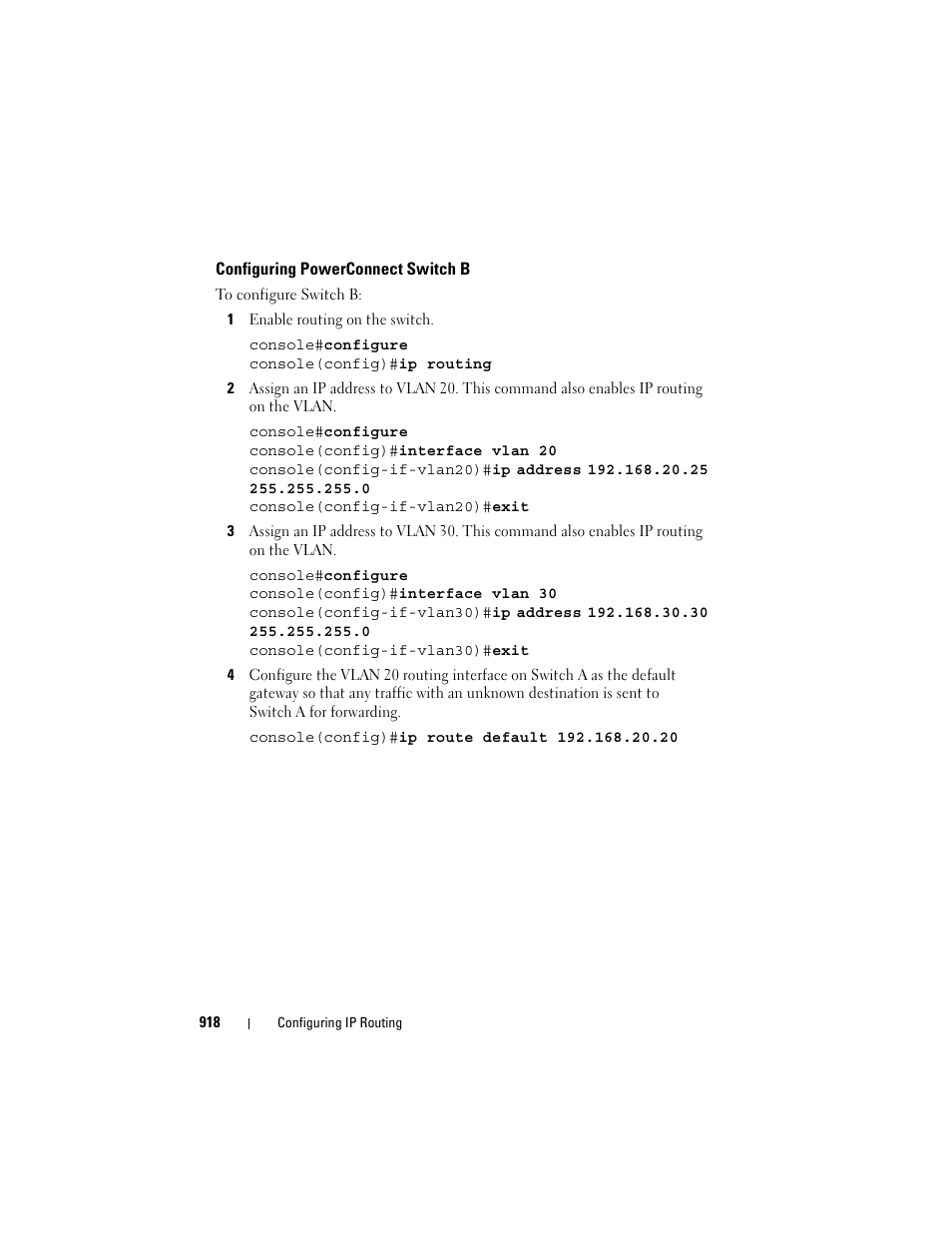 Configuring powerconnect switch b | Dell POWEREDGE M1000E User Manual | Page 918 / 1246