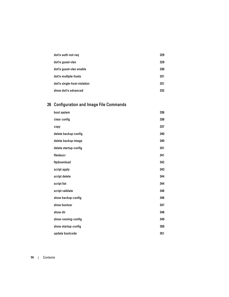 26 configuration and image file commands | Dell PowerEdge M605 User Manual | Page 16 / 808