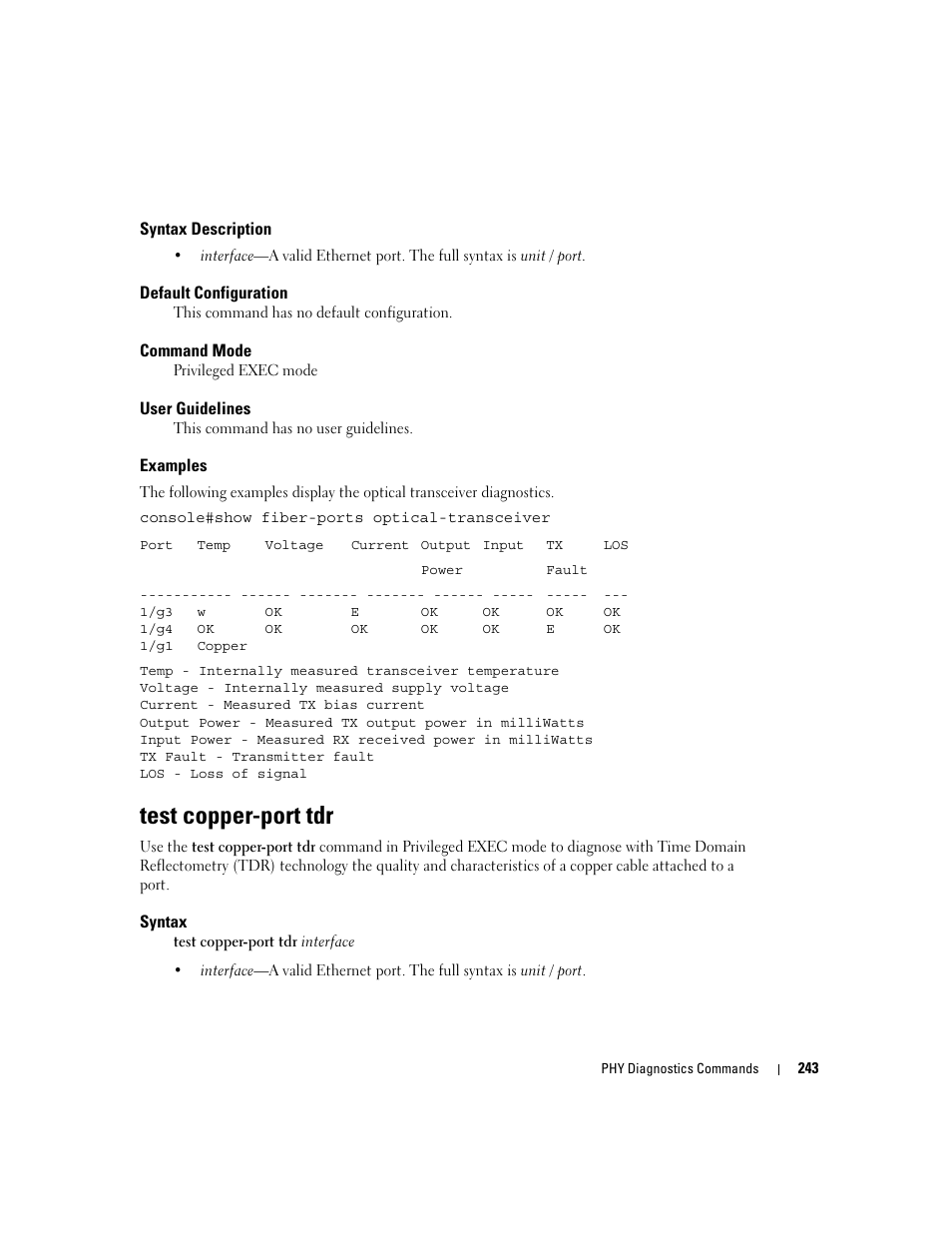 Test copper-port tdr | Dell PowerEdge M605 User Manual | Page 267 / 808