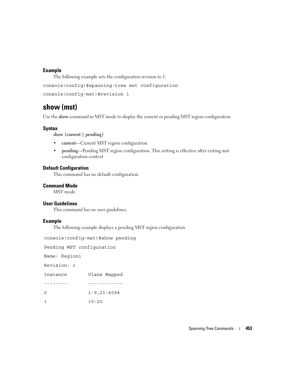 Show (mst) | Dell PowerEdge M605 User Manual | Page 461 / 808