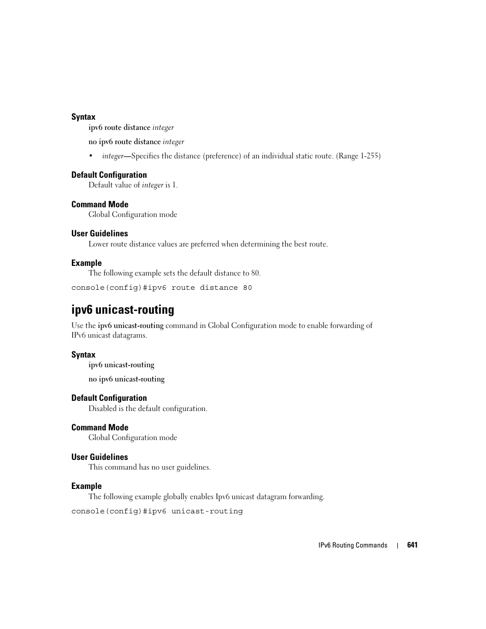 Ipv6 unicast-routing | Dell PowerEdge M605 User Manual | Page 637 / 808