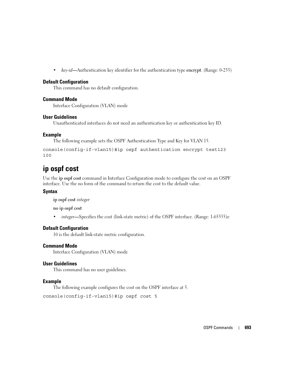 Ip ospf cost | Dell PowerEdge M605 User Manual | Page 687 / 808
