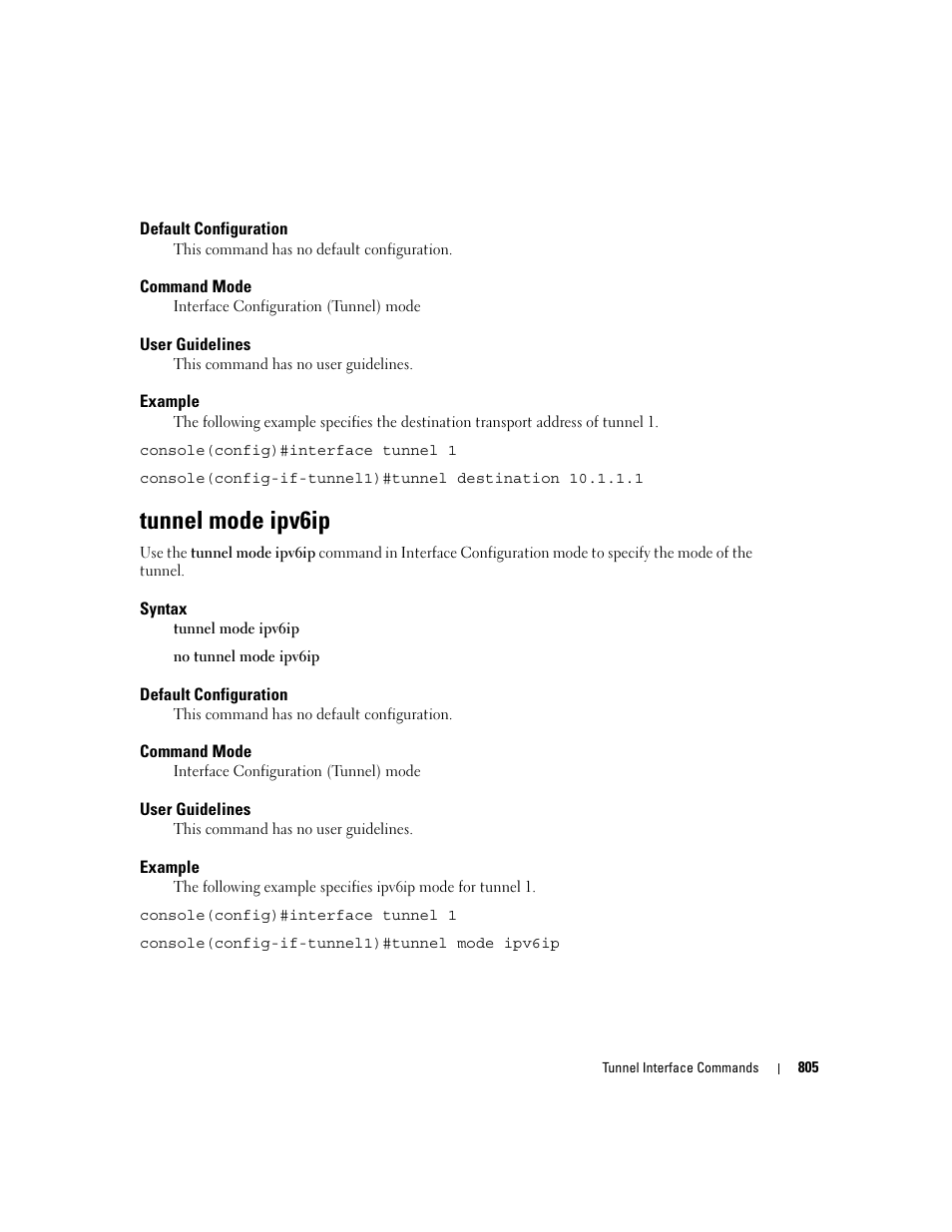 Tunnel mode ipv6ip | Dell PowerEdge M605 User Manual | Page 795 / 808