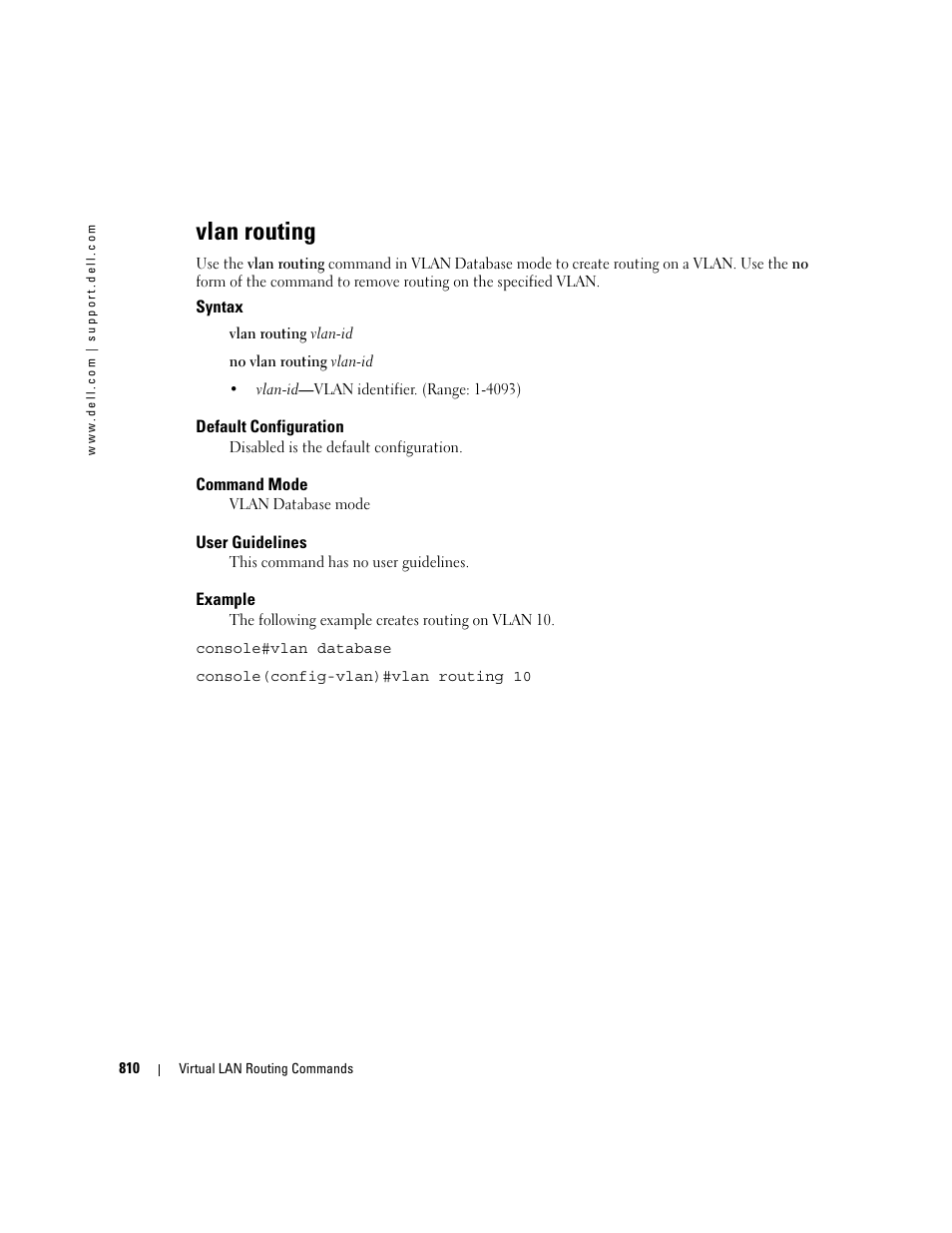 Vlan routing | Dell PowerEdge M605 User Manual | Page 798 / 808