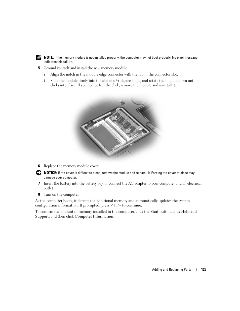 Dell XPS M1710 (MXG061, Early 2006) User Manual | Page 123 / 190