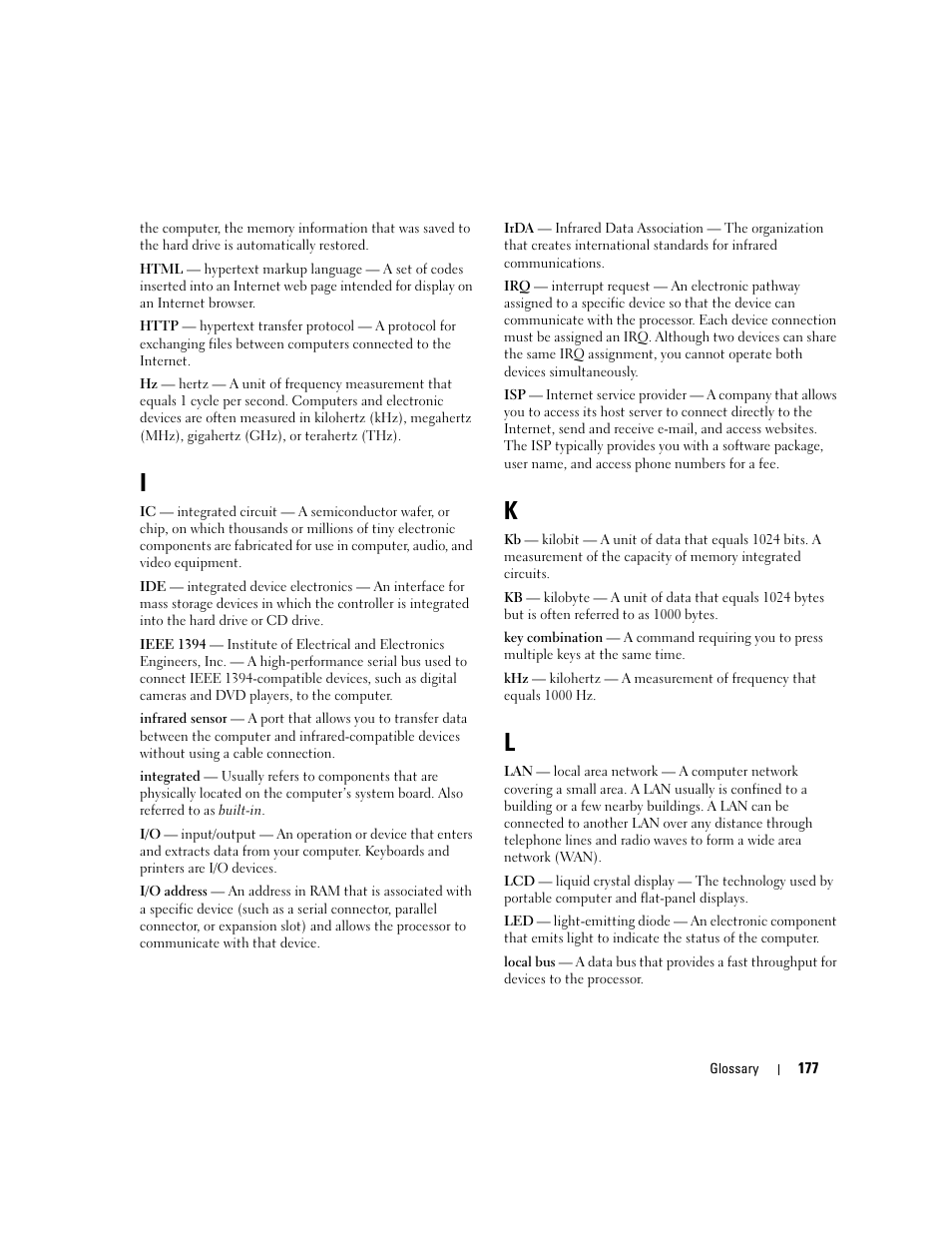 Dell XPS M1710 (MXG061, Early 2006) User Manual | Page 177 / 190
