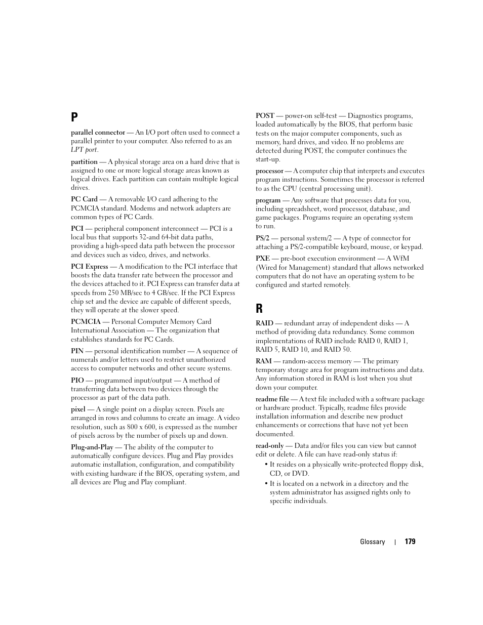 Dell XPS M1710 (MXG061, Early 2006) User Manual | Page 179 / 190