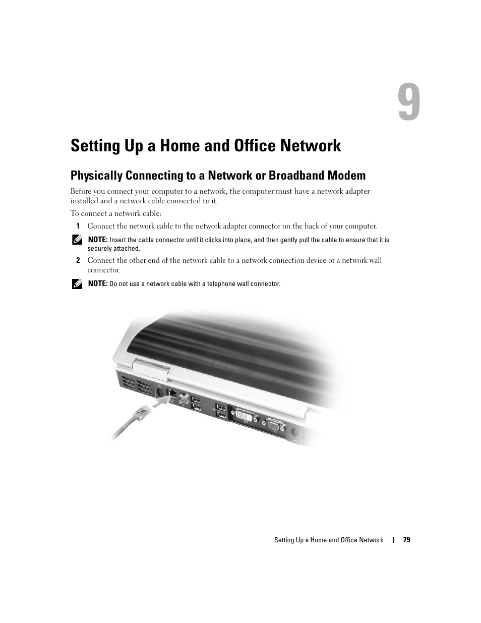 Setting up a home and office network | Dell XPS M1710 (MXG061, Early 2006) User Manual | Page 79 / 190