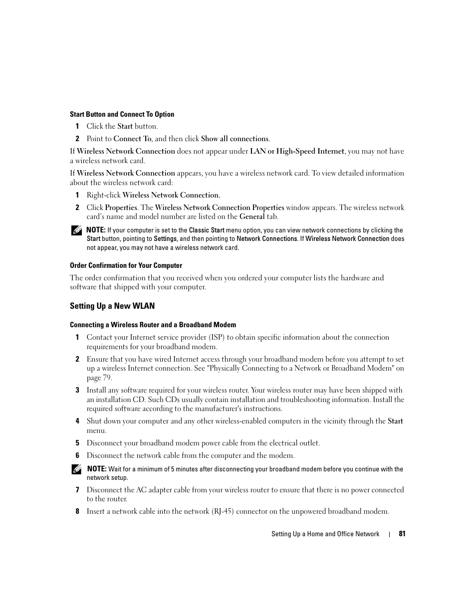 Setting up a new wlan | Dell XPS M1710 (MXG061, Early 2006) User Manual | Page 81 / 190