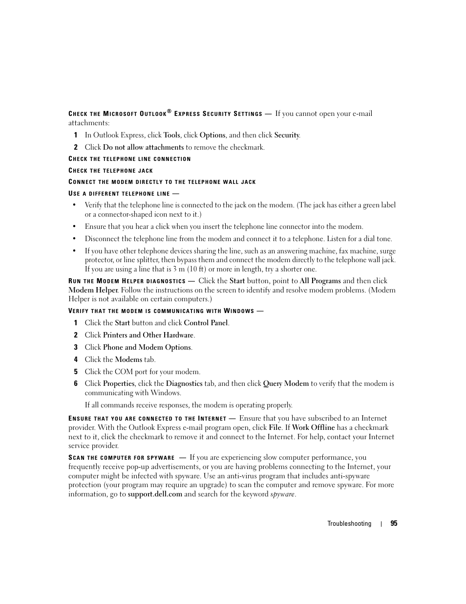 Dell XPS M1710 (MXG061, Early 2006) User Manual | Page 95 / 190