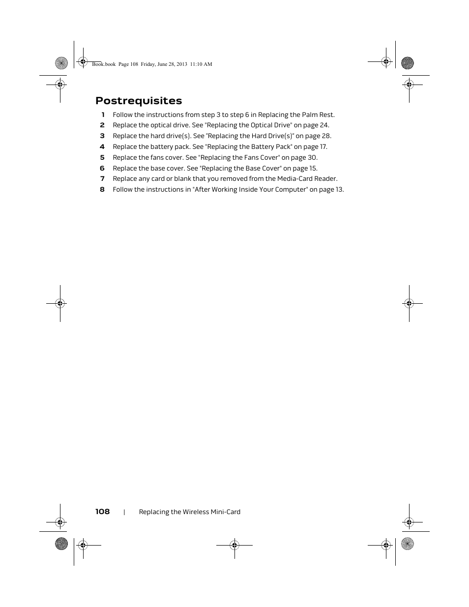 Postrequisites | Dell Alienware 18 (Mid 2013) User Manual | Page 108 / 119