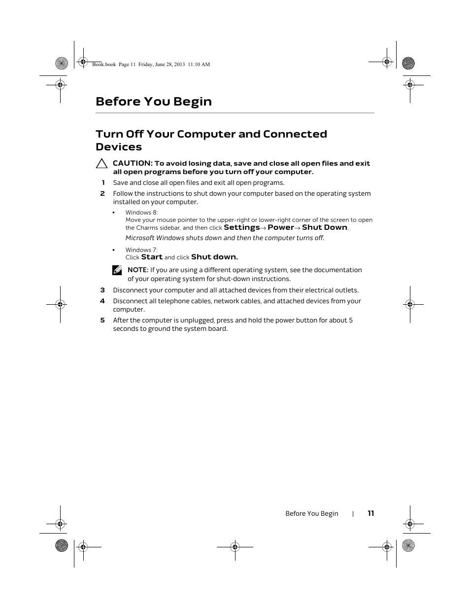 Before you begin, Turn off your computer and connected devices | Dell Alienware 18 (Mid 2013) User Manual | Page 11 / 119