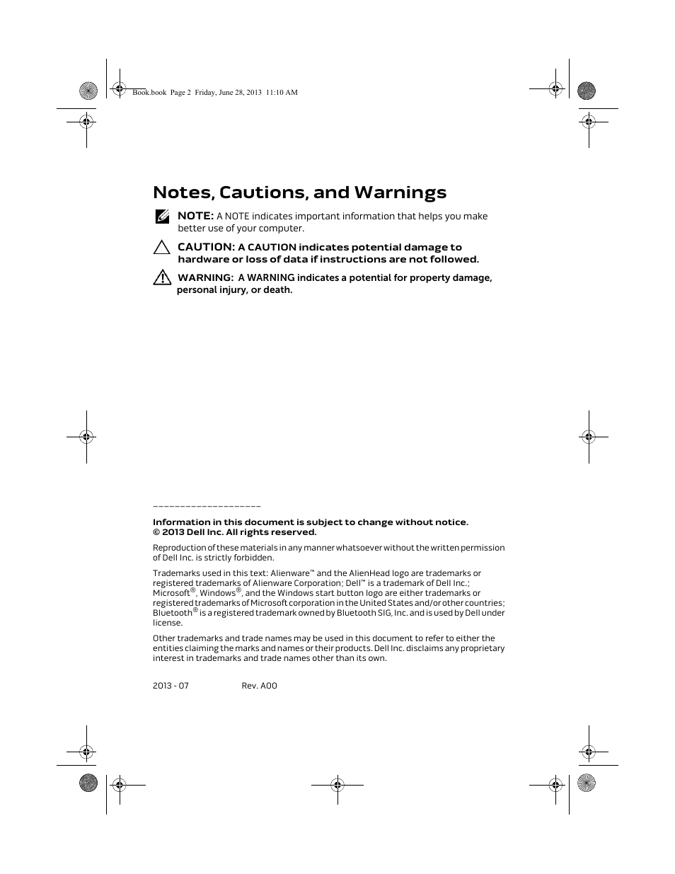 Dell Alienware 18 (Mid 2013) User Manual | Page 2 / 119
