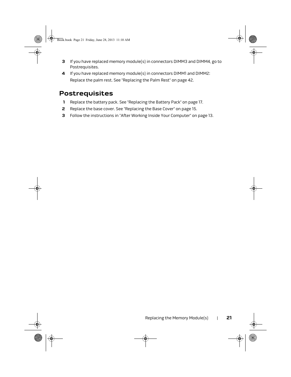 Postrequisites | Dell Alienware 18 (Mid 2013) User Manual | Page 21 / 119