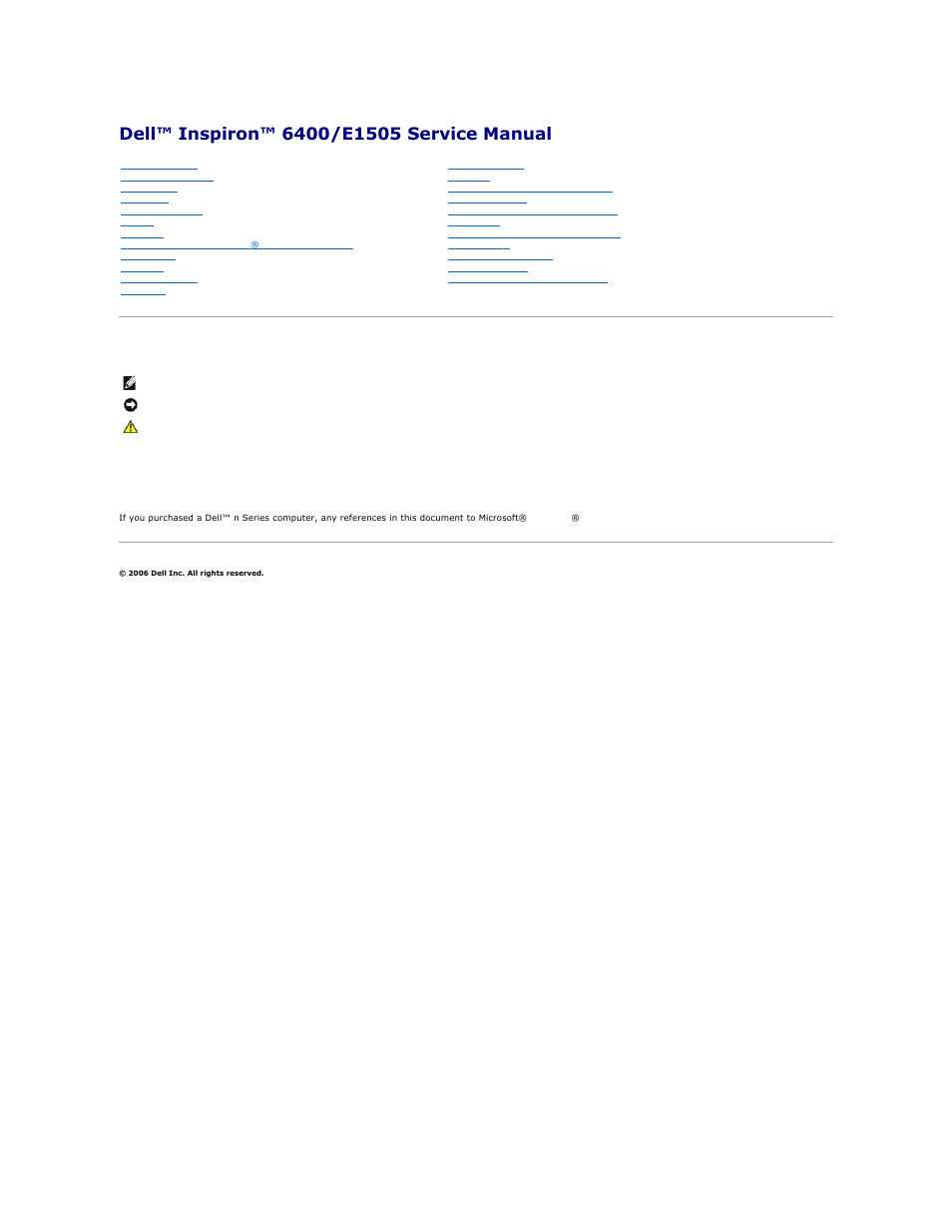 Dell Inspiron 6400 User Manual | 45 pages