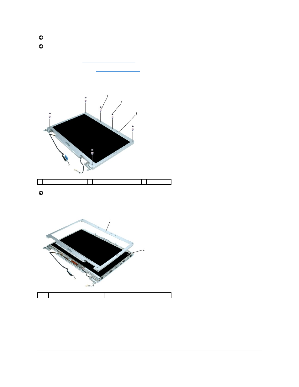 Replacing the display bezel | Dell Inspiron 6400 User Manual | Page 19 / 45