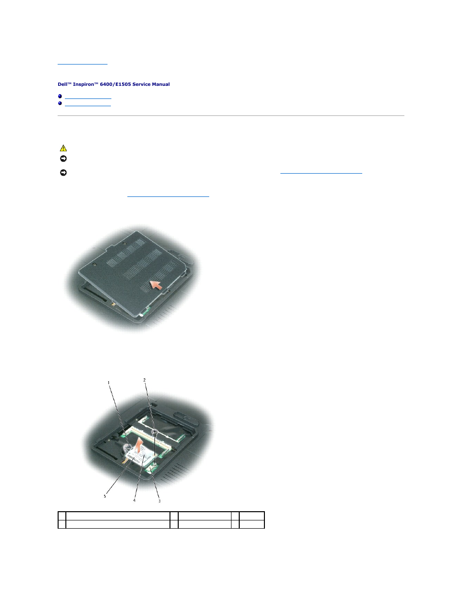 Modem, Removing the modem | Dell Inspiron 6400 User Manual | Page 31 / 45