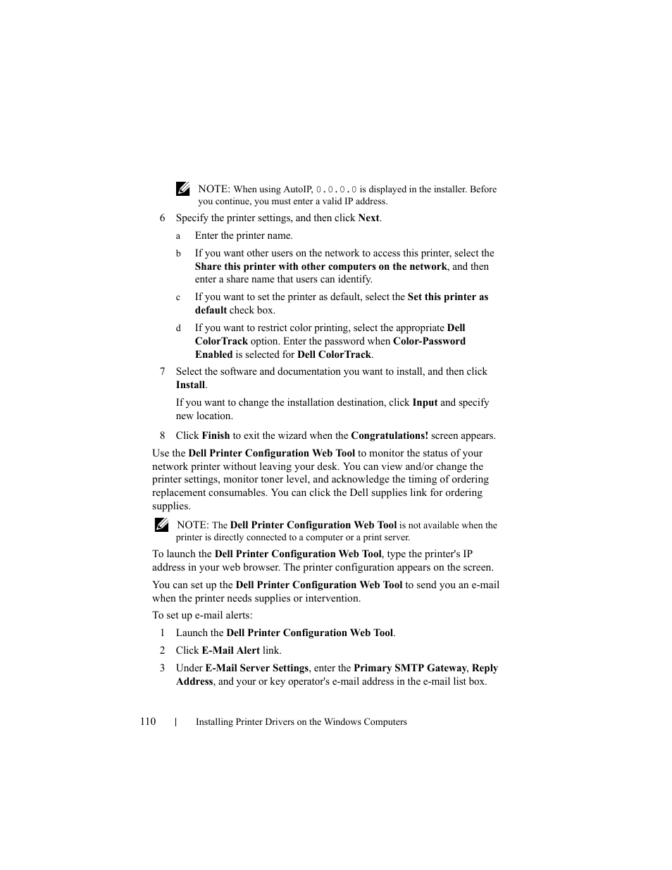 Dell 2150cn/cdn Color Laser Printer User Manual | Page 112 / 495