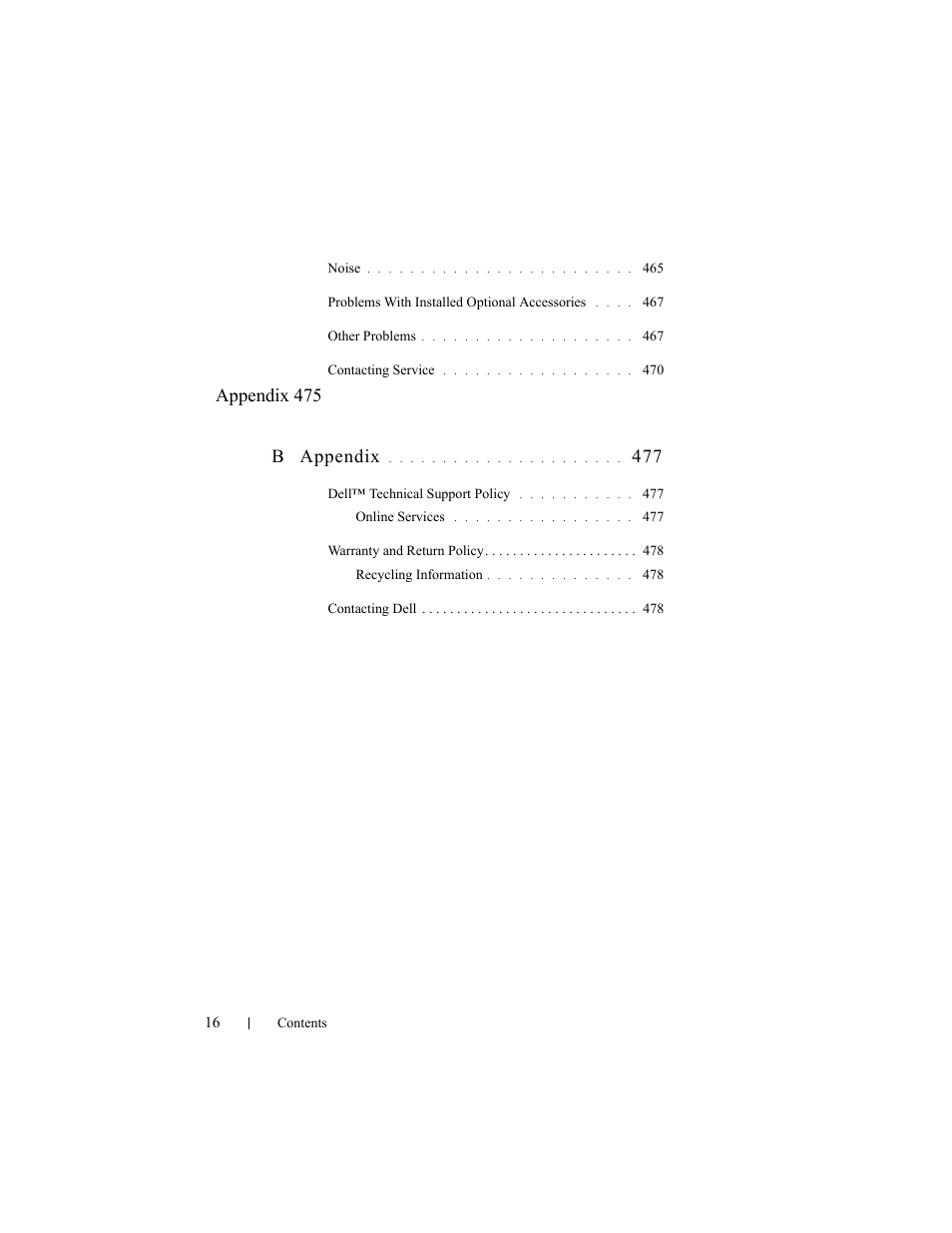Appendix 475 b appendix | Dell 2150cn/cdn Color Laser Printer User Manual | Page 18 / 495