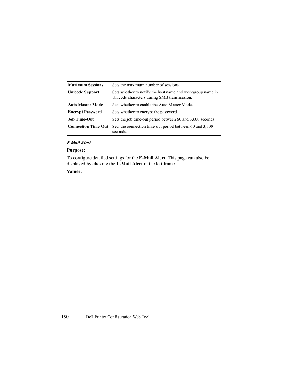E-mail alert | Dell 2150cn/cdn Color Laser Printer User Manual | Page 192 / 495