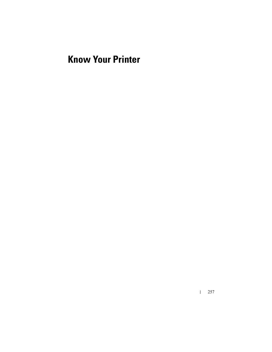Know your printer, Know your printer 257 | Dell 2150cn/cdn Color Laser Printer User Manual | Page 259 / 495