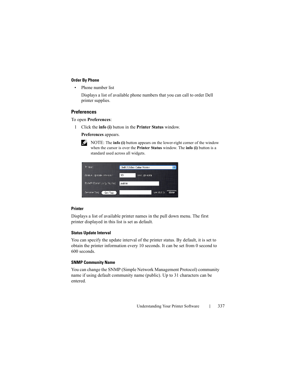 Preferences | Dell 2150cn/cdn Color Laser Printer User Manual | Page 339 / 495