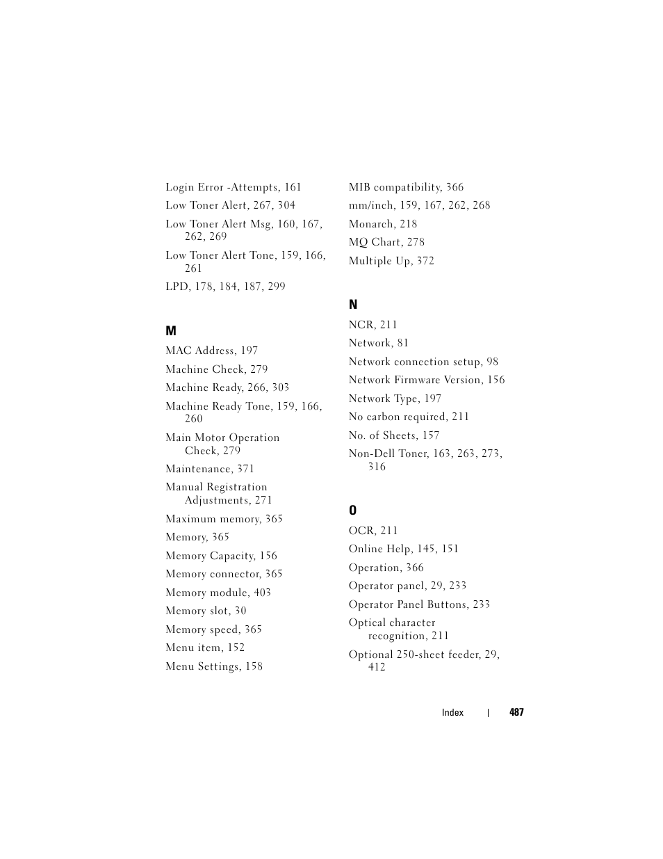 Dell 2150cn/cdn Color Laser Printer User Manual | Page 489 / 495