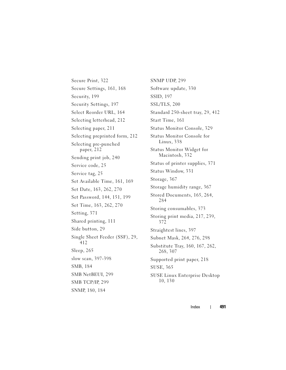 Dell 2150cn/cdn Color Laser Printer User Manual | Page 493 / 495