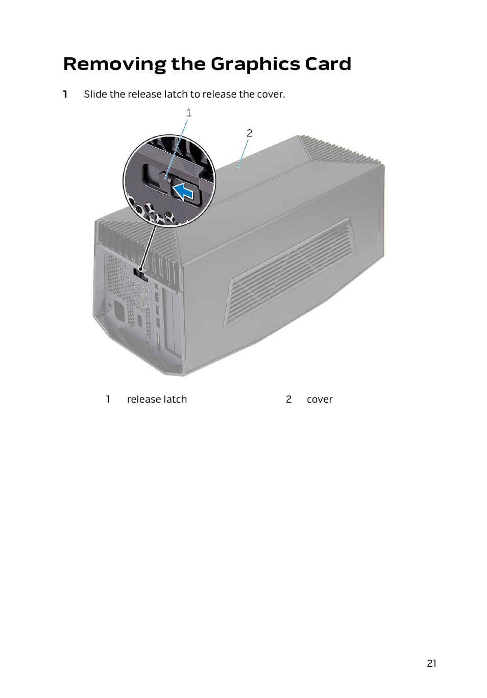 Removing the graphics card | Dell Alienware 15 (Early 2015) User Manual | Page 21 / 36