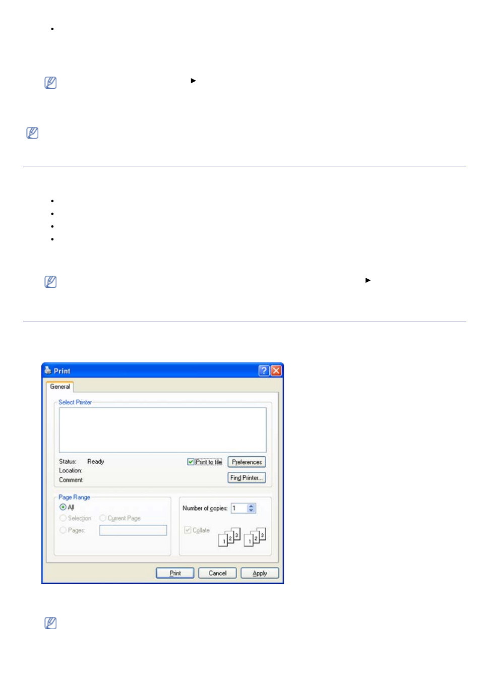 Setting your machine as a default machine, Printing to a file (prn) | Dell 1133 Laser Mono Printer User Manual | Page 33 / 88