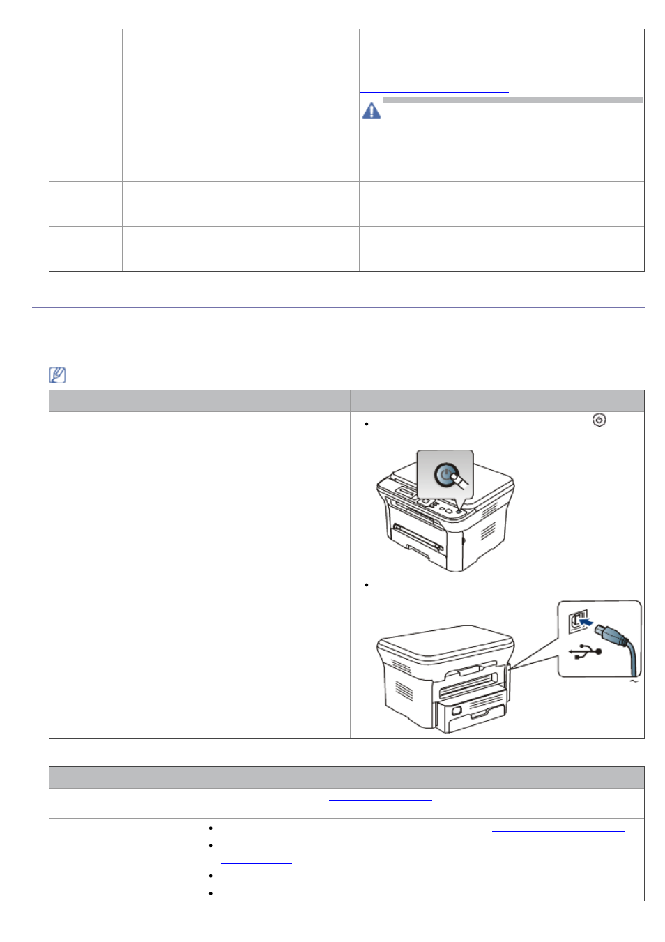 Solving other problems, Power problems, Paper feeding problems | Dell 1133 Laser Mono Printer User Manual | Page 8 / 88