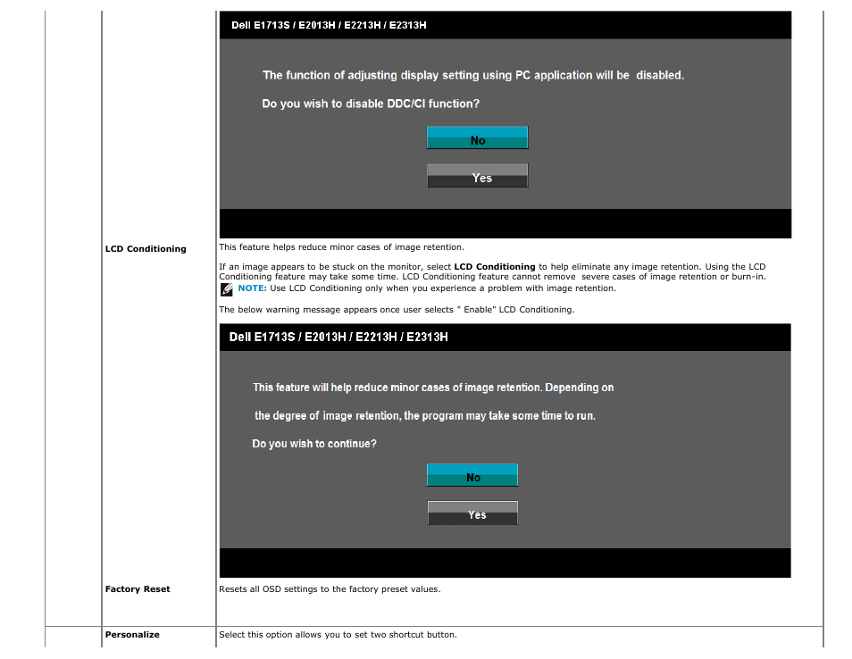 Dell E1713S Monitor User Manual | Page 32 / 51