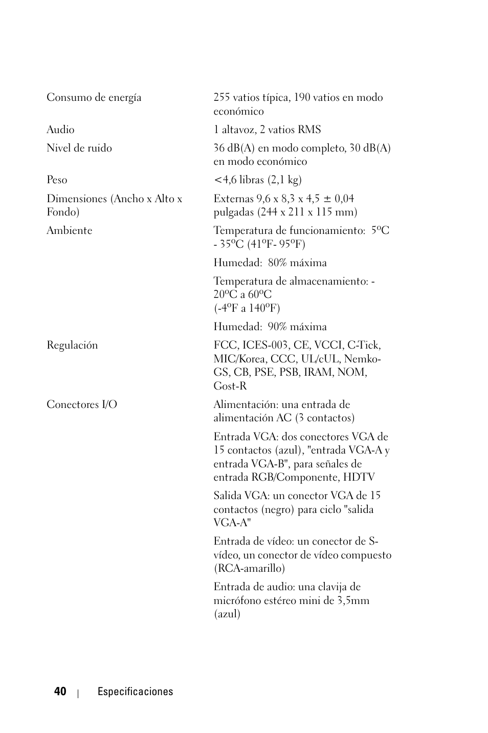 Dell 1800MP Projector User Manual | Page 196 / 312