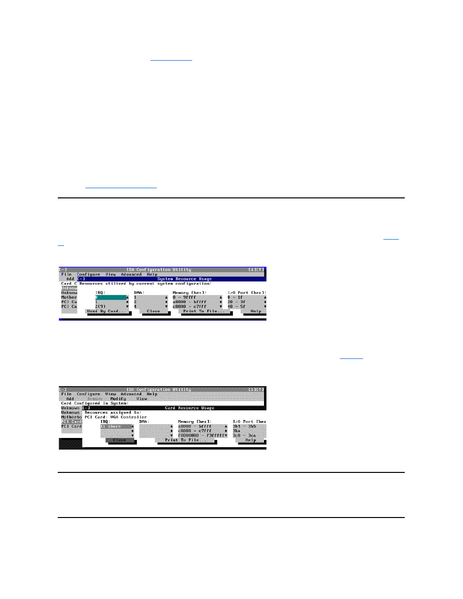 Viewing resources, Saving the system configuration, Exiting from the icu | Dell OptiPlex GX1p User Manual | Page 66 / 68