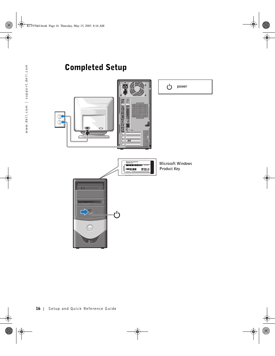 Completed setup | Dell OptiPlex 160L User Manual | Page 18 / 38
