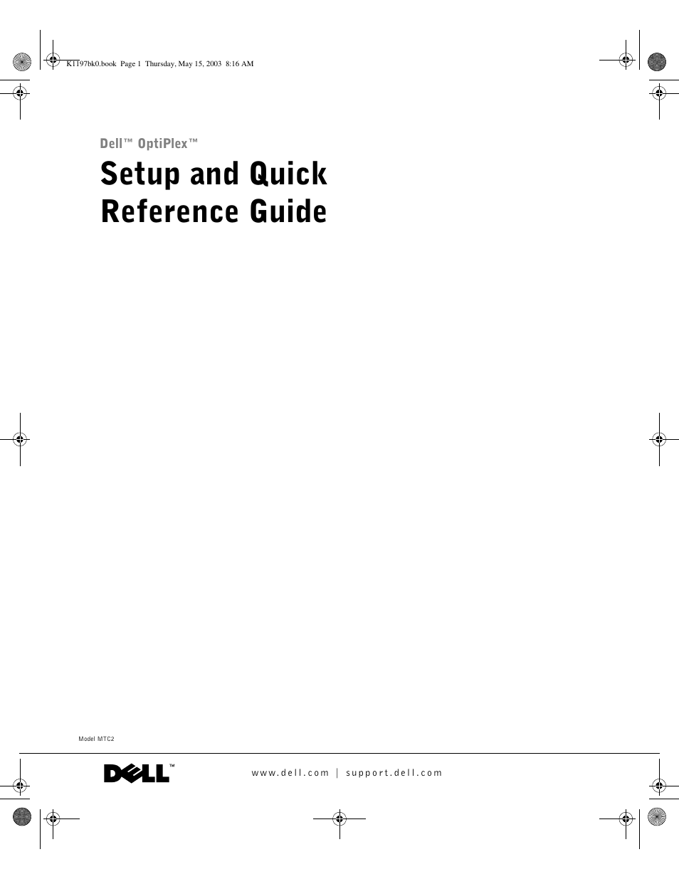 Setup and quick reference guide | Dell OptiPlex 160L User Manual | Page 3 / 38