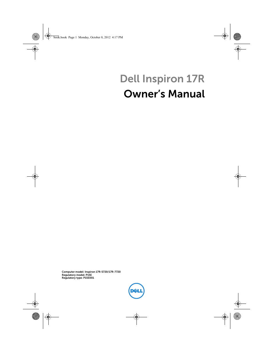 Dell Inspiron 17R (5720, Mid 2012) User Manual | 102 pages