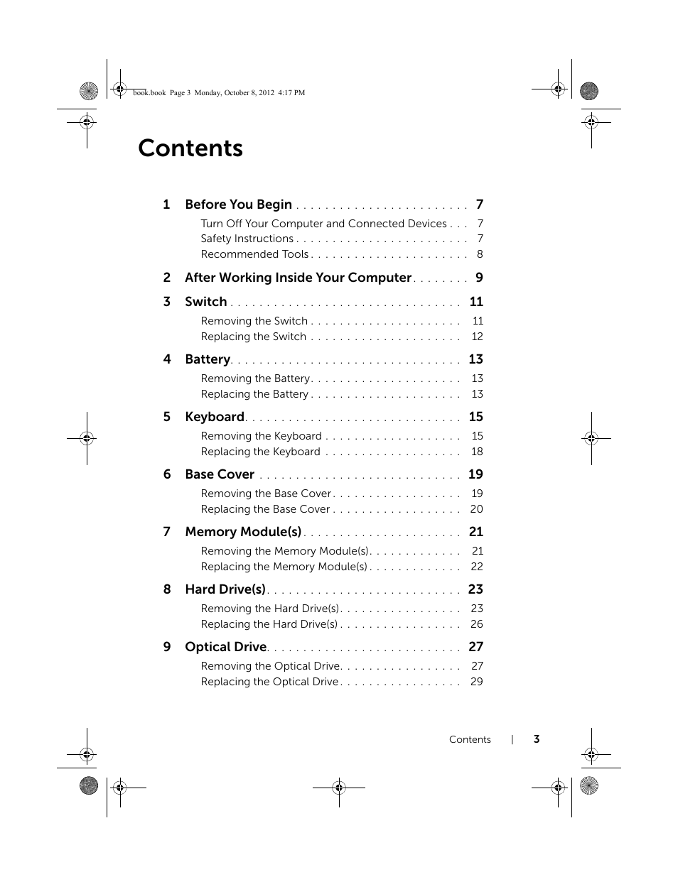 Dell Inspiron 17R (5720, Mid 2012) User Manual | Page 3 / 102