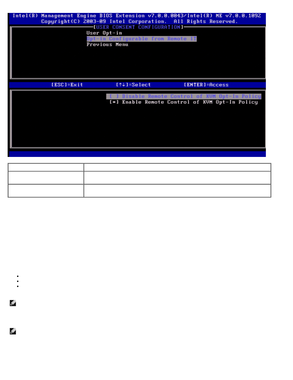 Previous menu, Password policy | Dell OptiPlex 990 (Early 2011) User Manual | Page 23 / 107