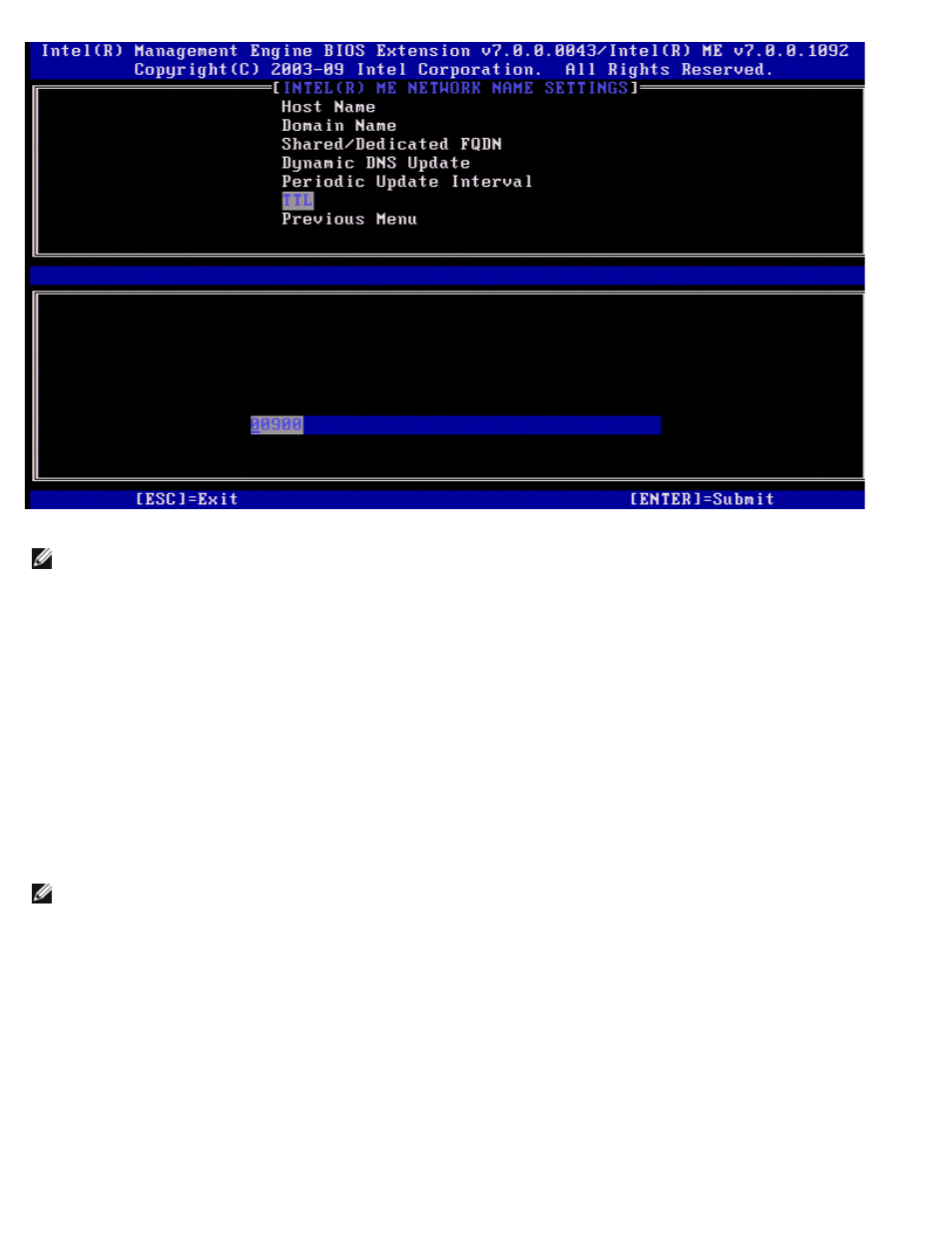 Previous menu, Tcp/ip settings, Wired lan ipv4 configuration | Dell OptiPlex 990 (Early 2011) User Manual | Page 29 / 107