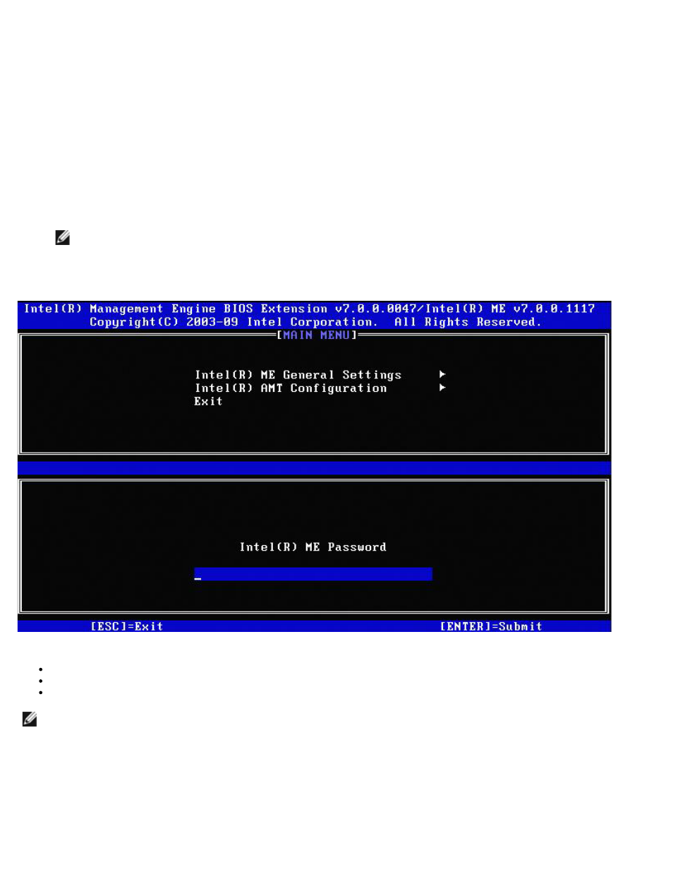 Mebx settings overview, Access mebx configuration user interface, Changing the intel me password | Dell OptiPlex 990 (Early 2011) User Manual | Page 8 / 107