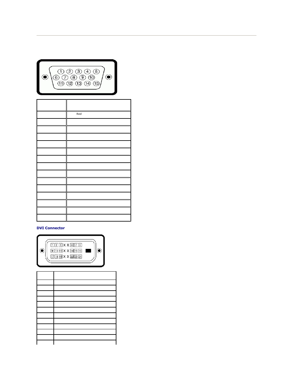 Pin assignments | Dell ST2310B Monitor User Manual | Page 6 / 33