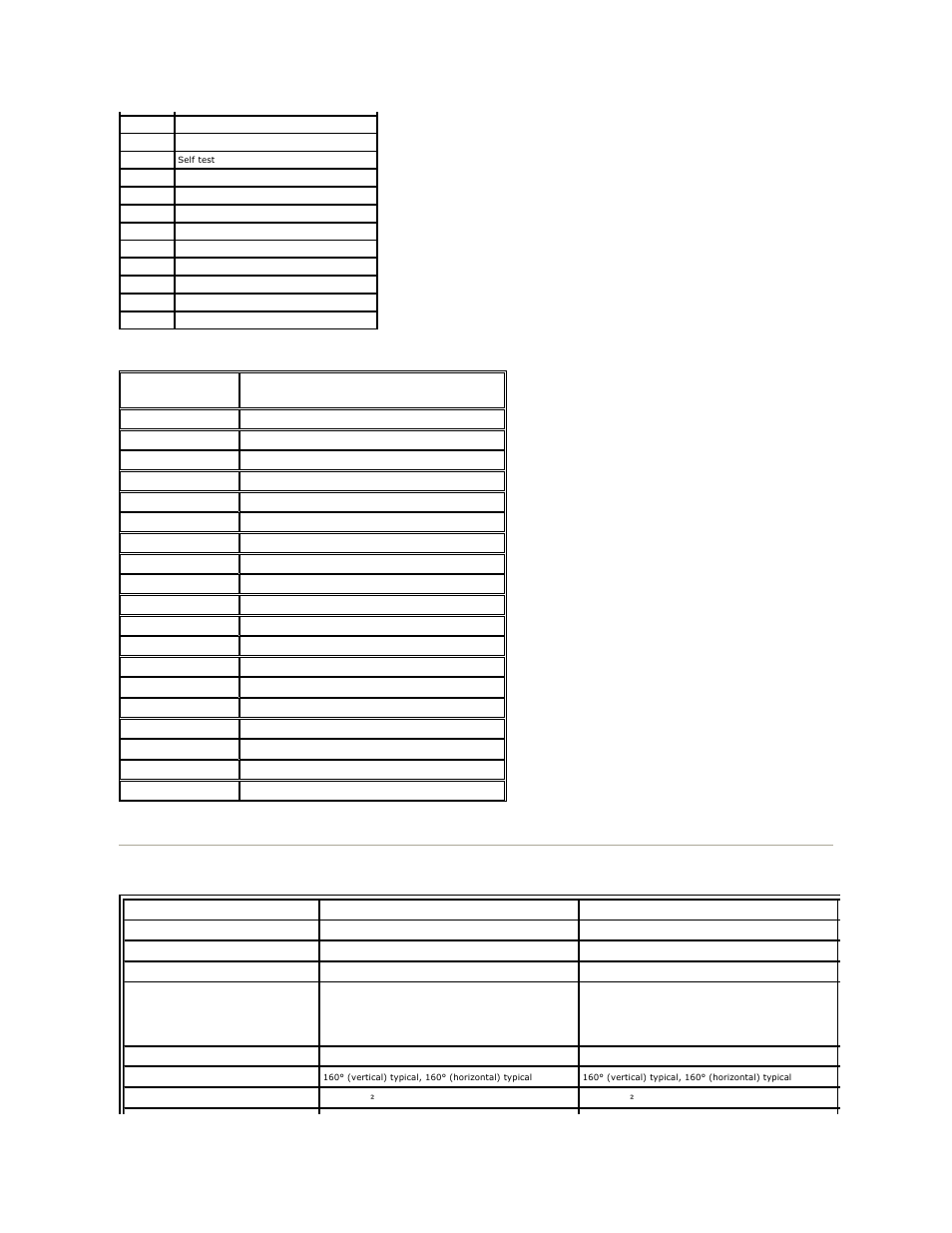 Flat panel specifications | Dell ST2310B Monitor User Manual | Page 7 / 33