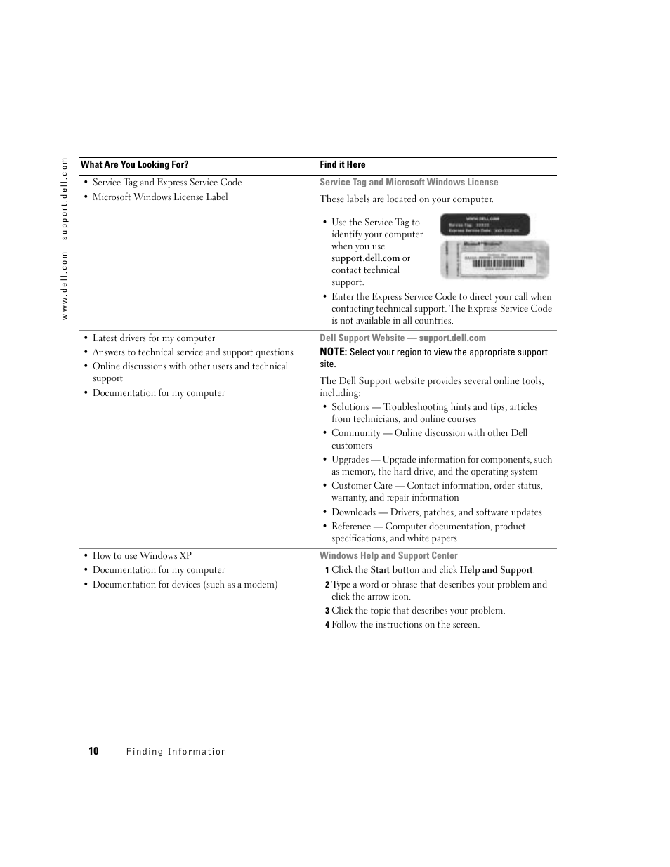 Dell Dimension 4700 User Manual | Page 10 / 126