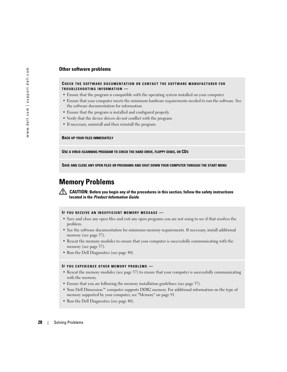 Other software problems | Dell Dimension 4700 User Manual | Page 28 / 126