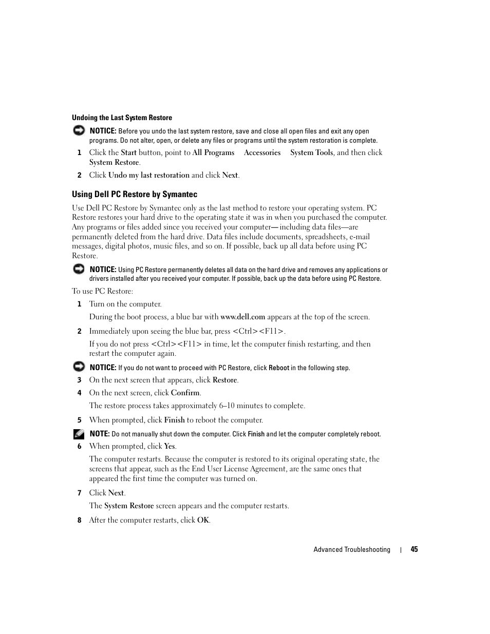 Dell Dimension 4700 User Manual | Page 45 / 126